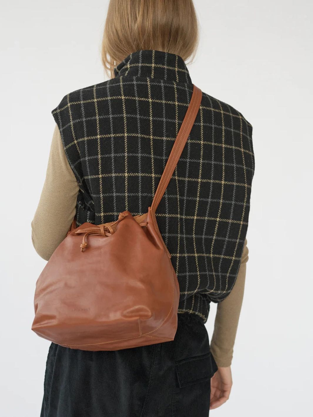 AF Agger Bags Veske | Full Leather Grain Bucket Bag