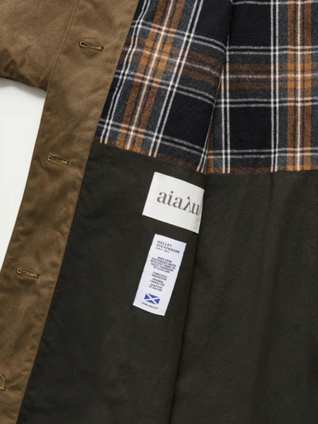 Aiayu Outerwear Kåpe | Jay Coat Oilskin Bark