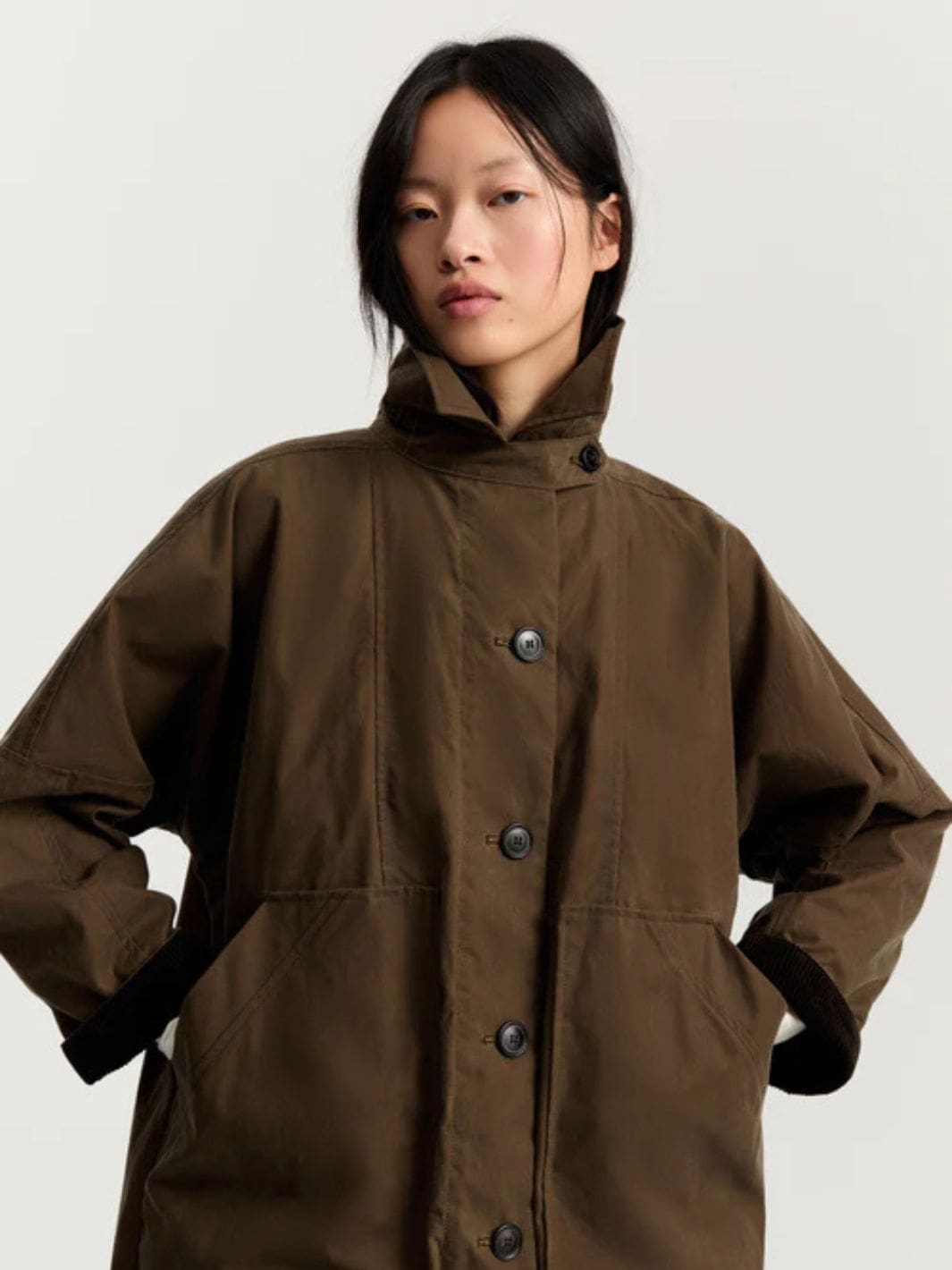 Aiayu Outerwear Kåpe | Jay Coat Oilskin Bark