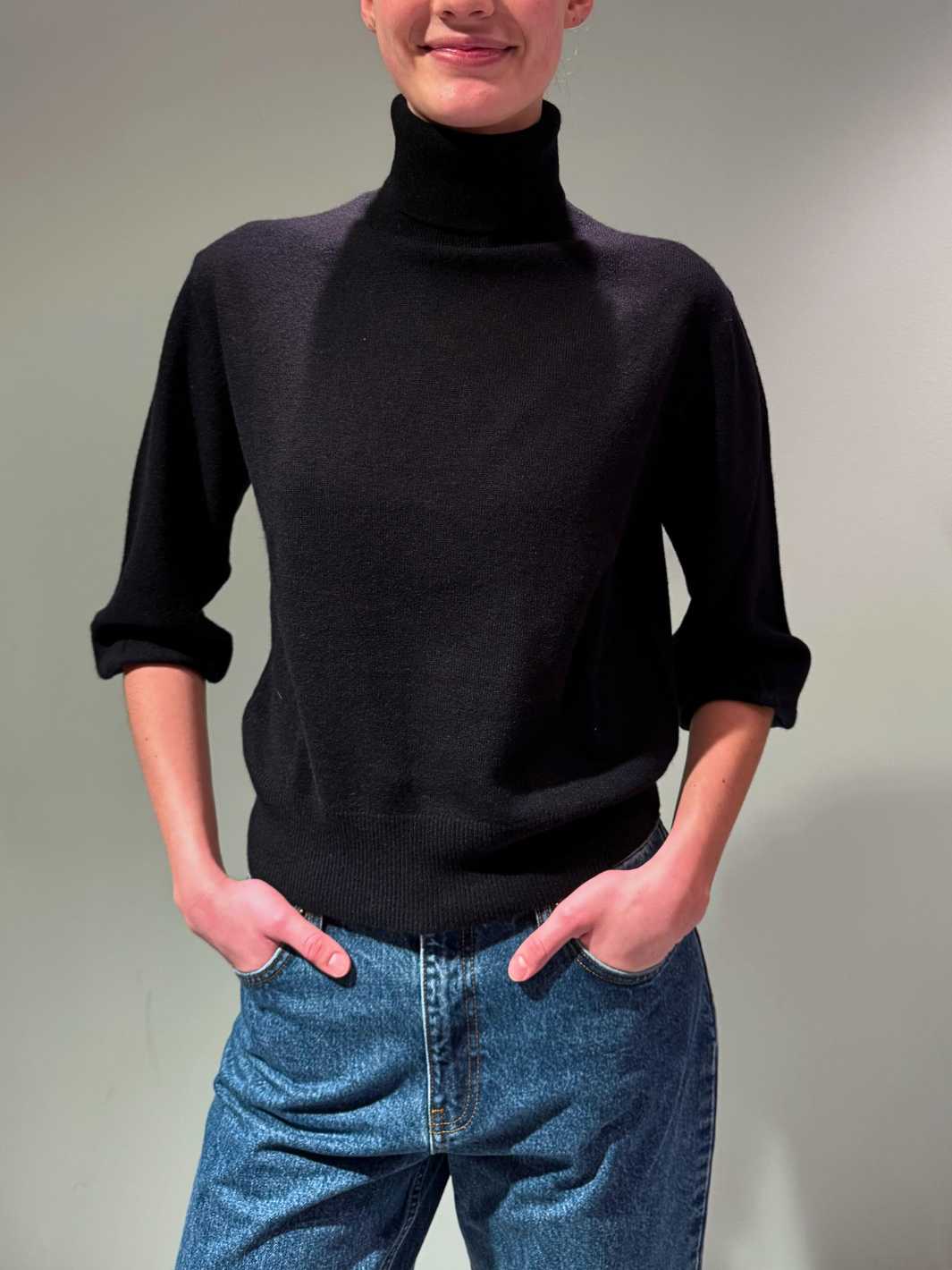 Allude Knit Genser | Turtleneck Sweater Navy