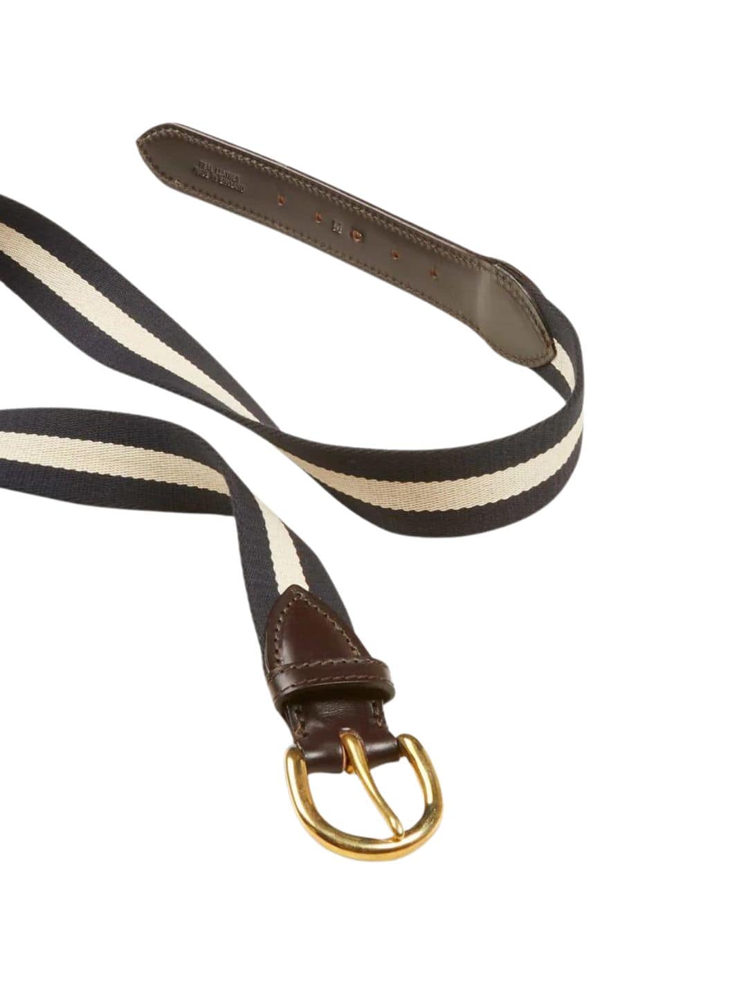 Drake's Accessories Belte | Stripe Web Leather Belt Navy