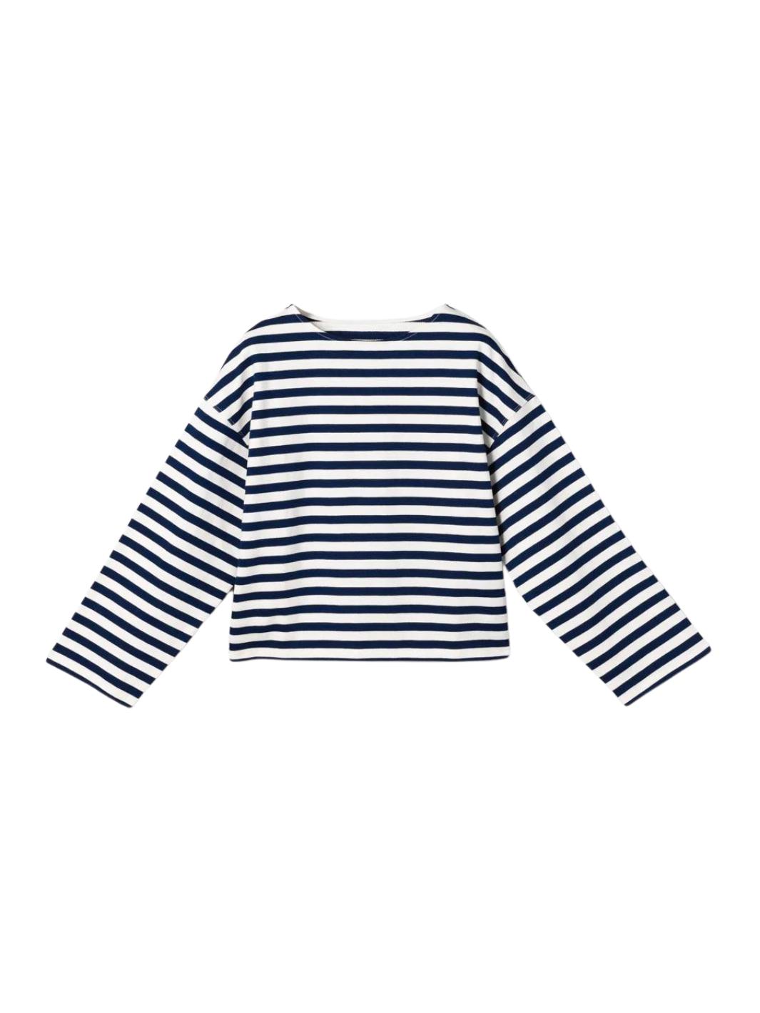 Fall Winter Spring Summer Sweaters Genser | Breton Boatneck Longsleeve Navy Stripe