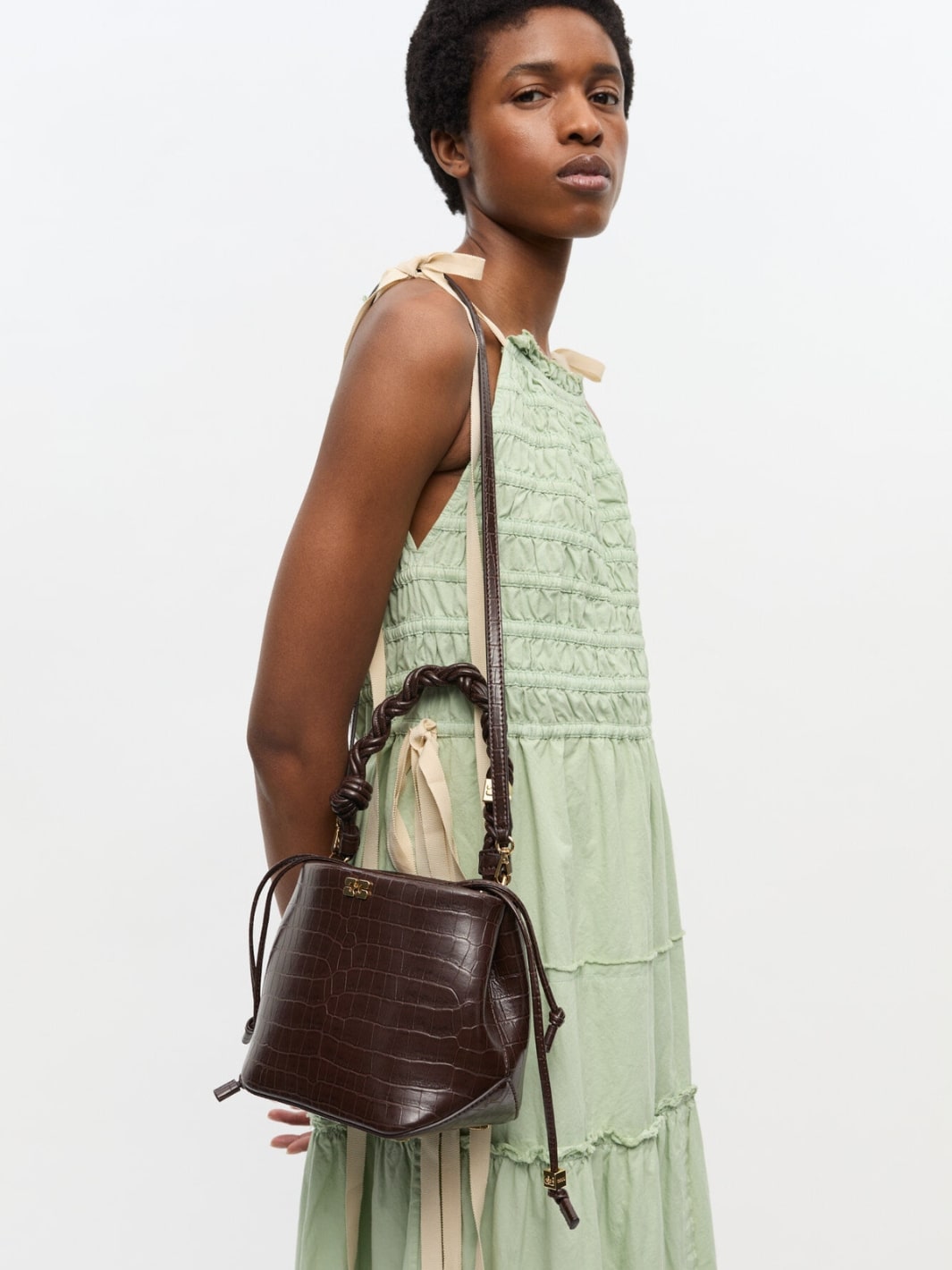 Ganni Bags Veske | Bou Bucket Bag Croco