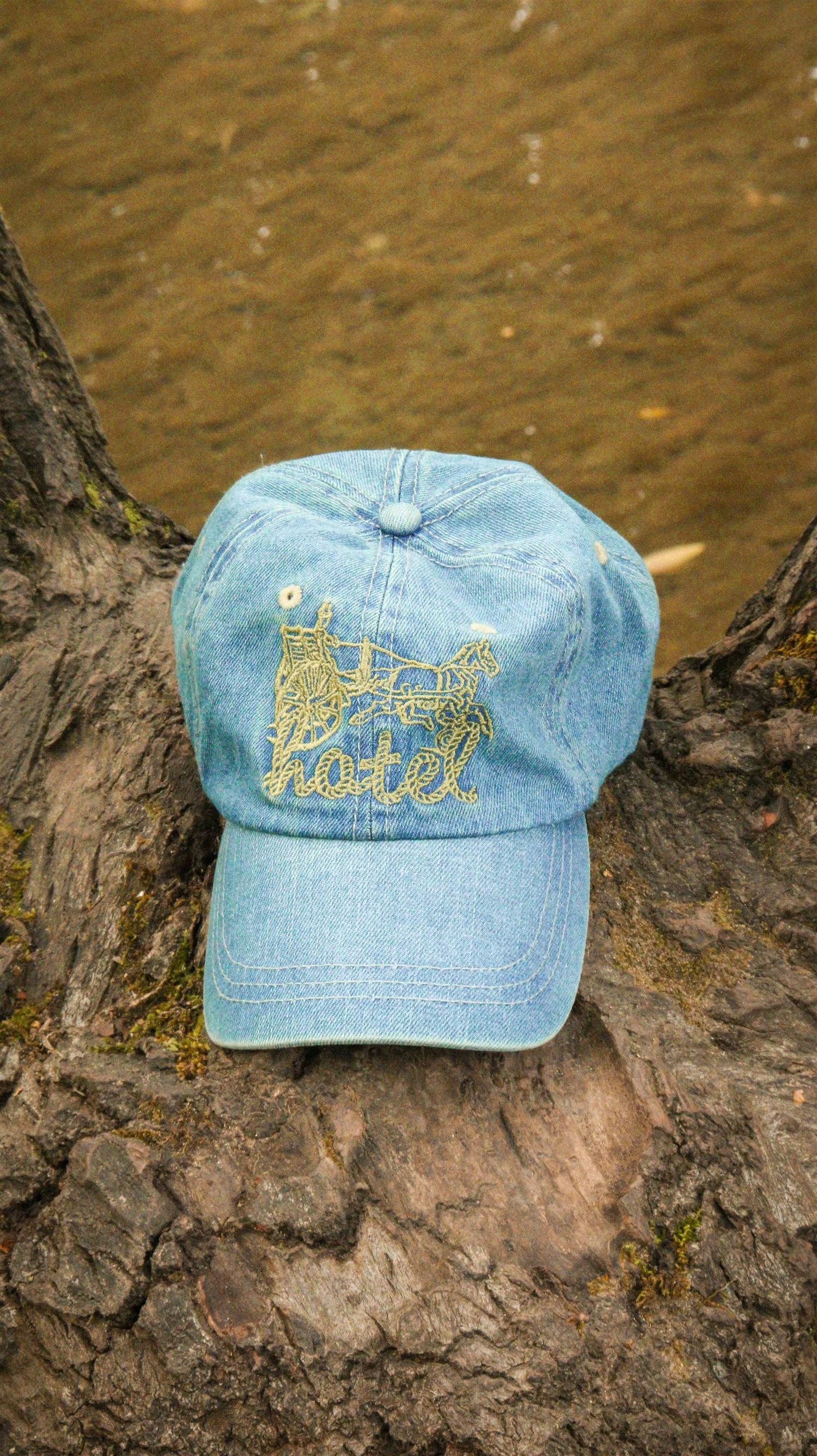 Hotel Accessories Cap | Wagon Embroidered Denim Hat