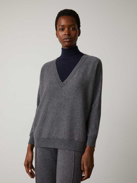 Lisa Yang Knit Genser | Kenny Sweater Graphite