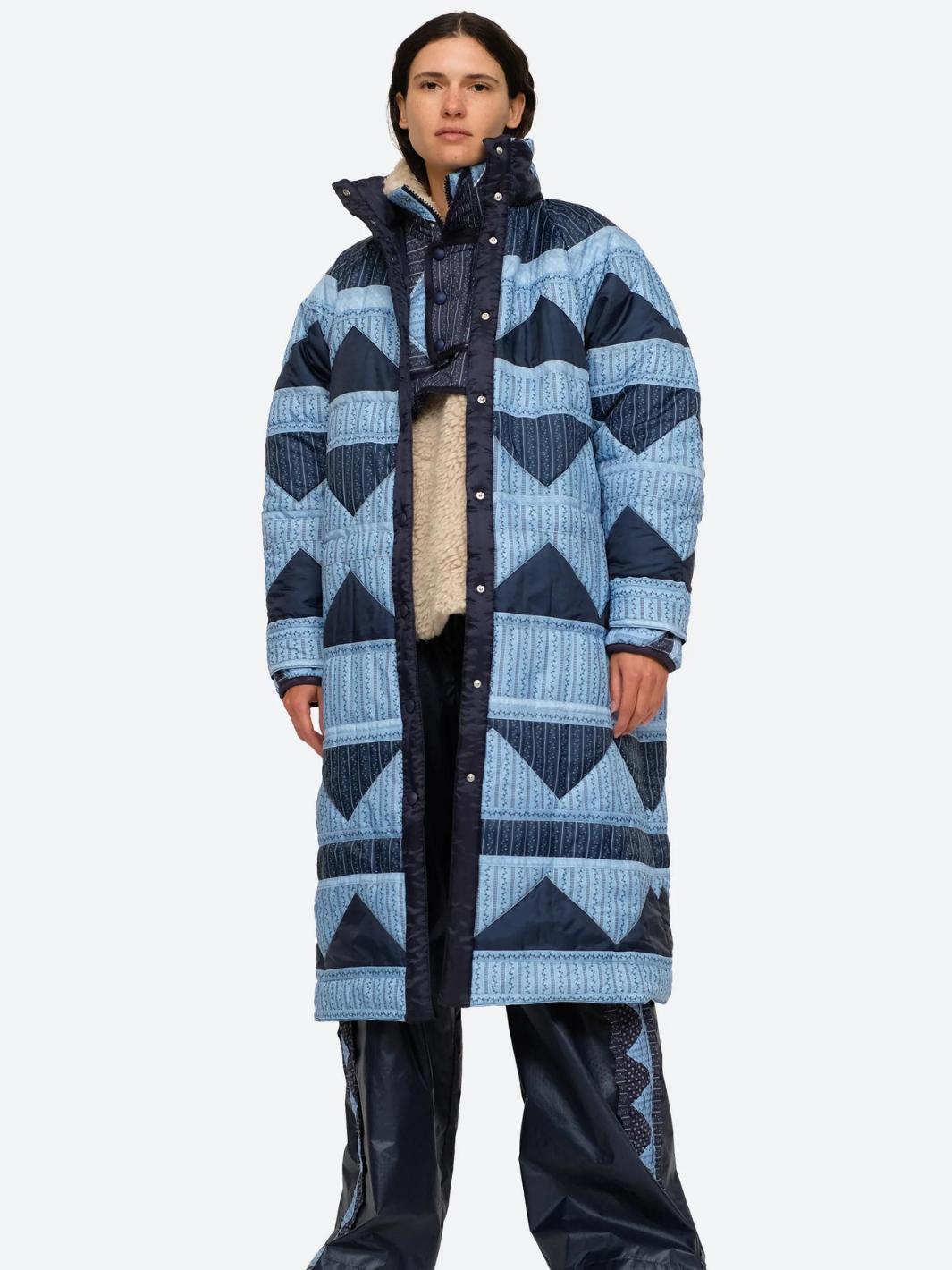 Sea NY Outerwear Kåpe | Palmer Patchwork Coat