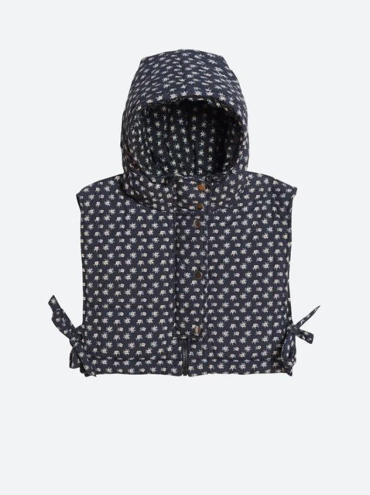 Sea NY Outerwear Vest | Pascala Floral Printed Puffer Hood