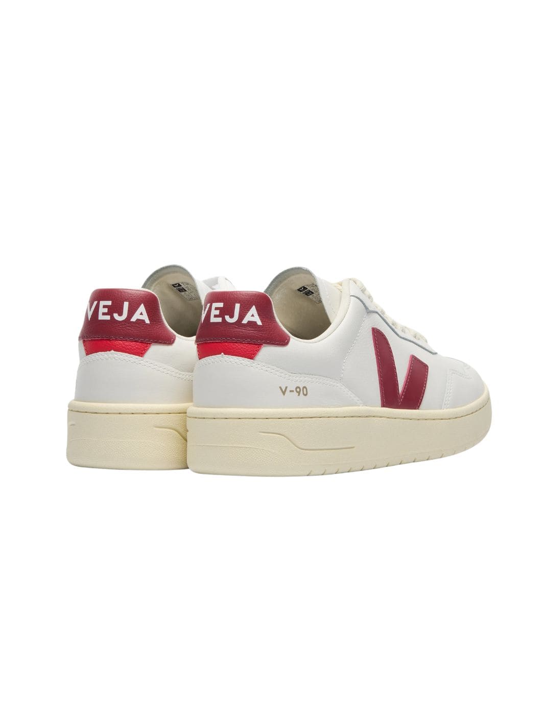 Veja Shoes Sneakers | V-90 Leather White Marsala