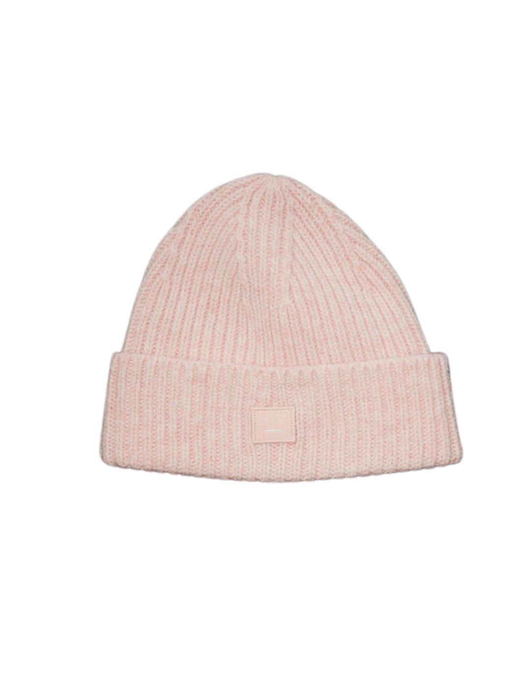 Acne Studios Accessories Lue | Knit Beanie Mini Pansy Face Faded Pink Melange