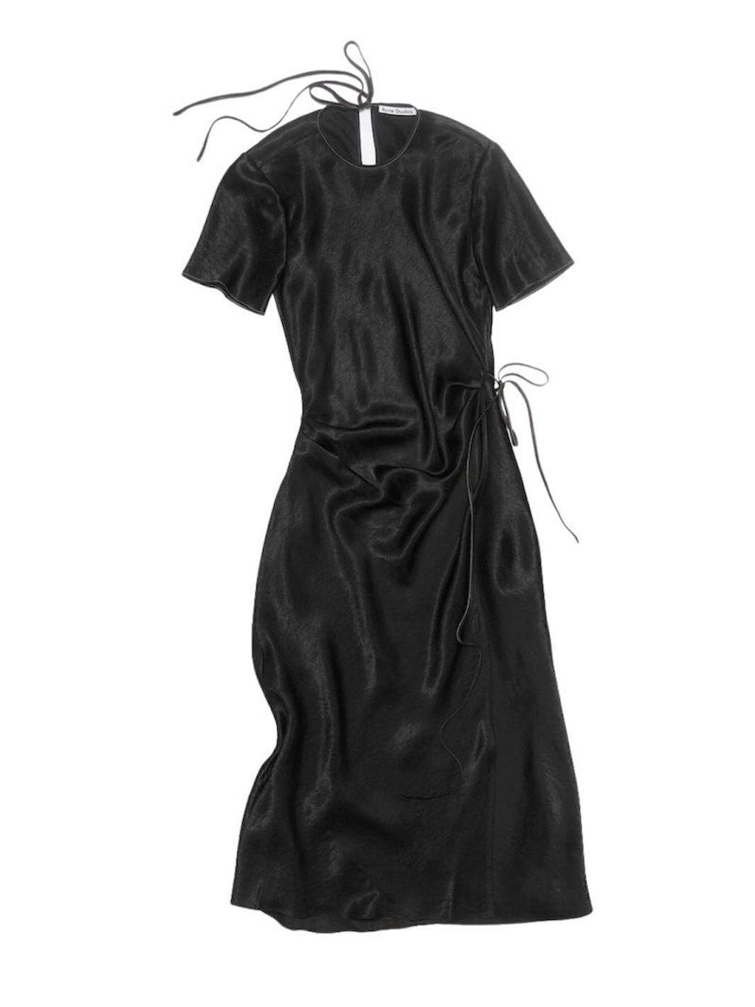Acne Studios Dresses Kjole | Satin Wrap Dress Black