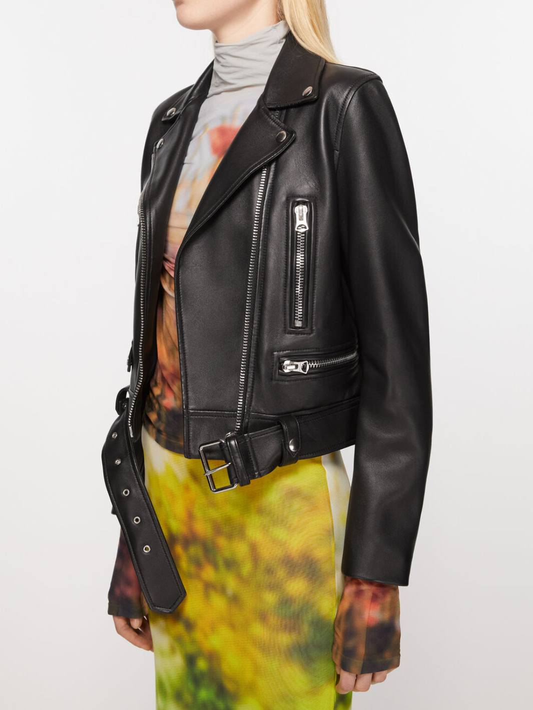 Acne Studios Jackets Jakke | Leather Biker Jacket Black