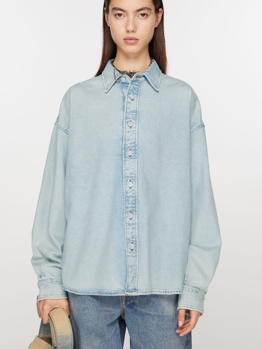 Acne Studios Shirts Skjorte | Denim Button-up Shirt Indigo Blue