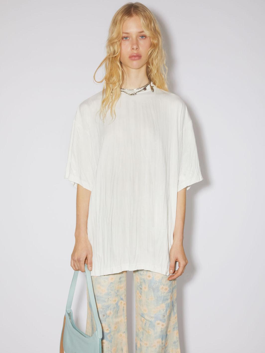 Acne Studios Tees & Longsleeves T-skjorte | Pleated T-Shirt White