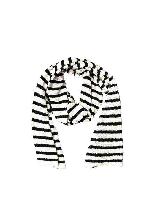 Allude Accessories Skjerf | Scarf Black/Sand Stripes