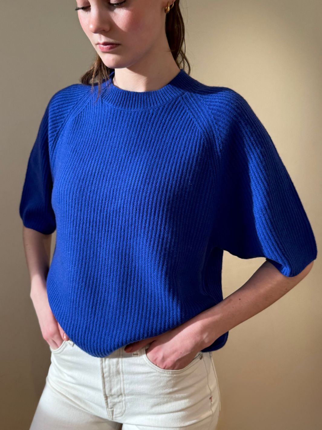 Allude Knit Genser | 1/2 RD-Sweater Electric Blue