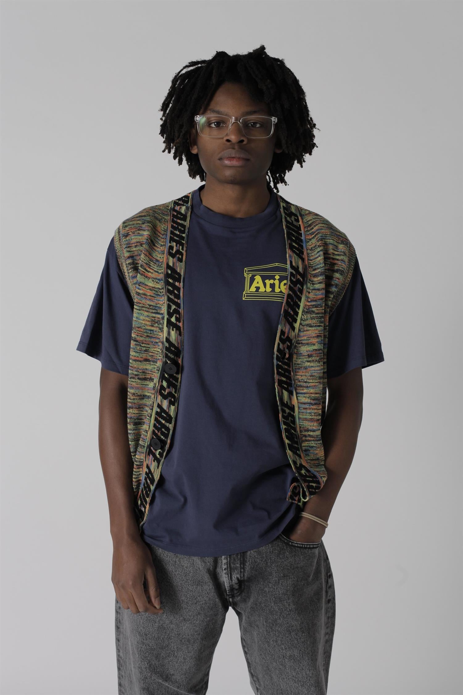 Aries Knit Vest | Space Dye Sweater Vest