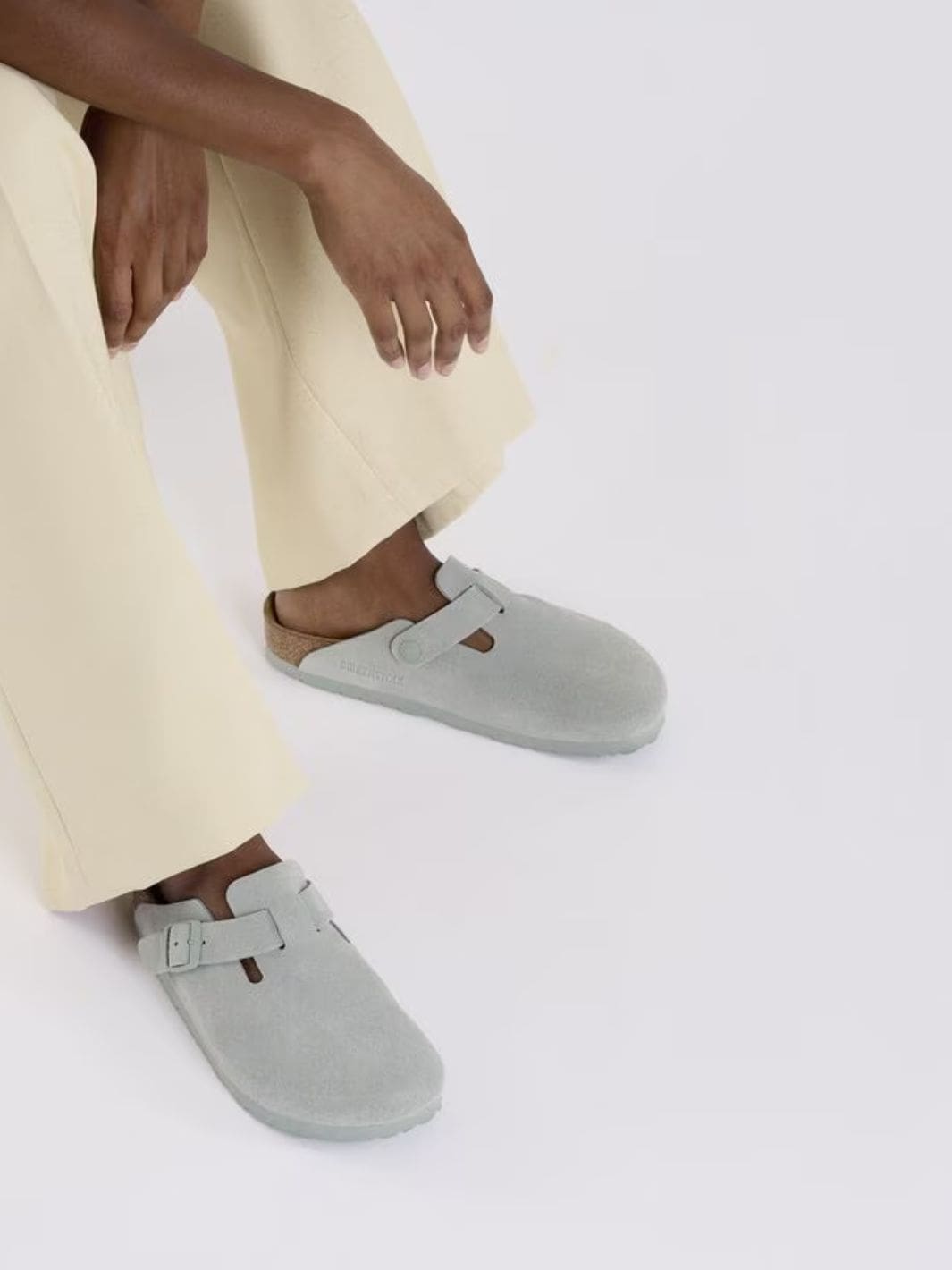 Birkenstock Shoes Sandaler | Boston Suede Leather Pure Sage
