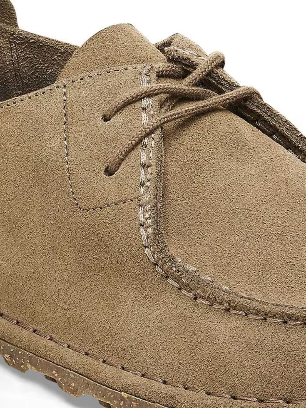 Birkenstock Shoes Sko | Utti Lace Suede Leather Gray Taupe