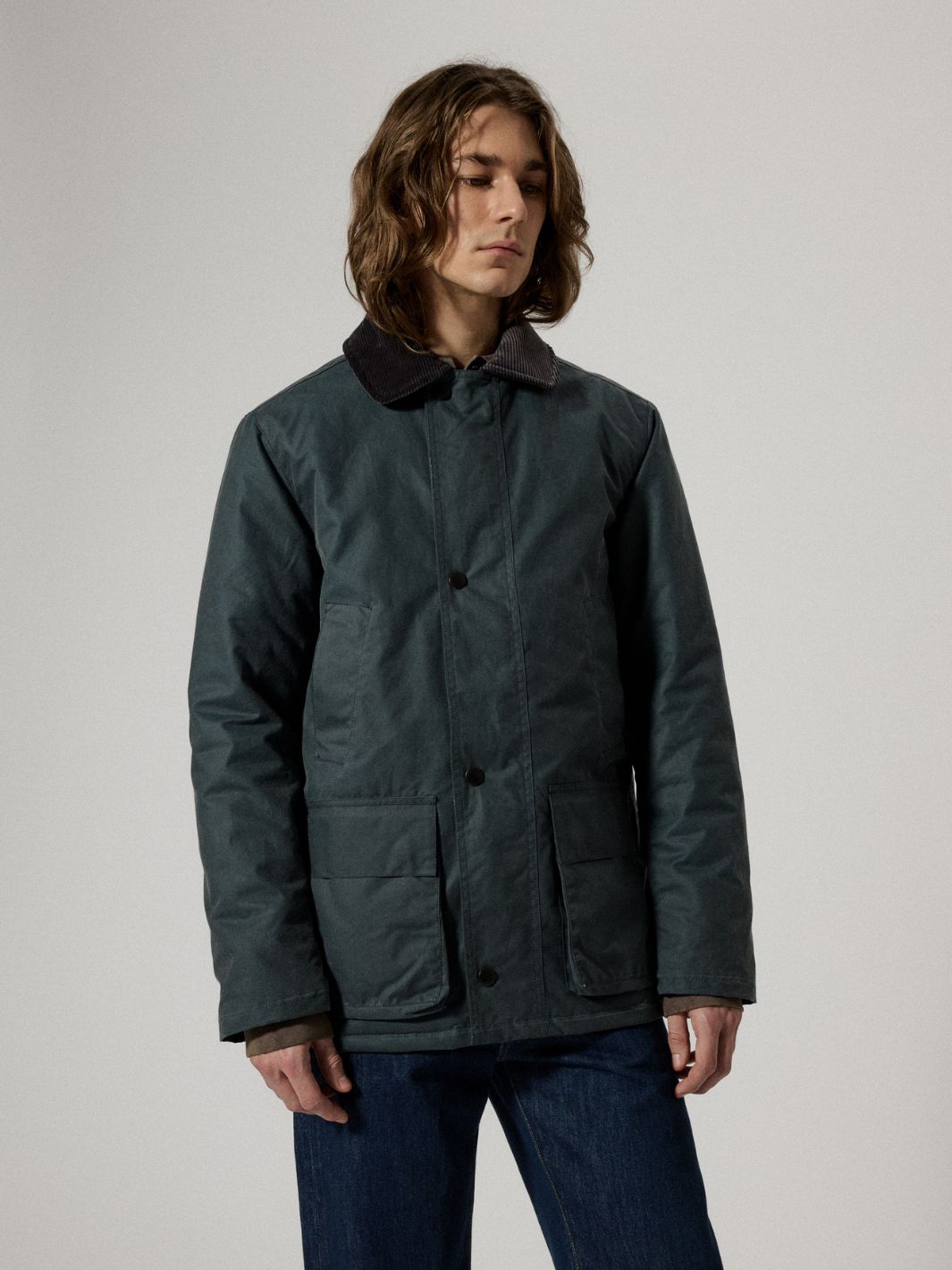 Brixtol Textiles Outerwear Jakke | Curtis Blue Grey