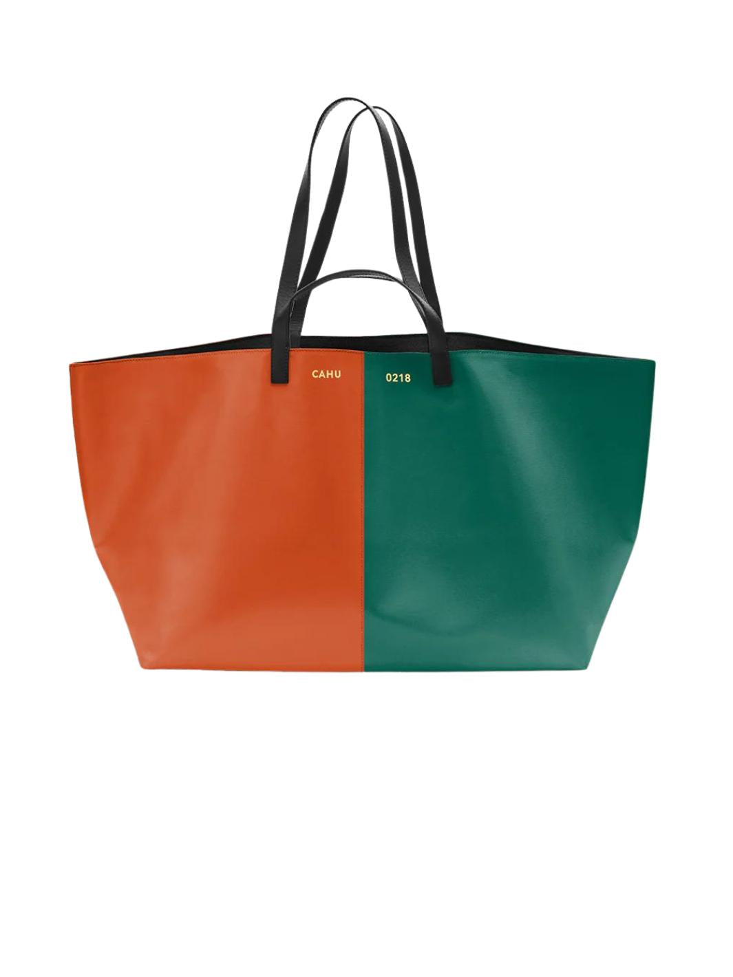 Cahu Bags Tote Bag | Pratique Medium Military Green/Orange