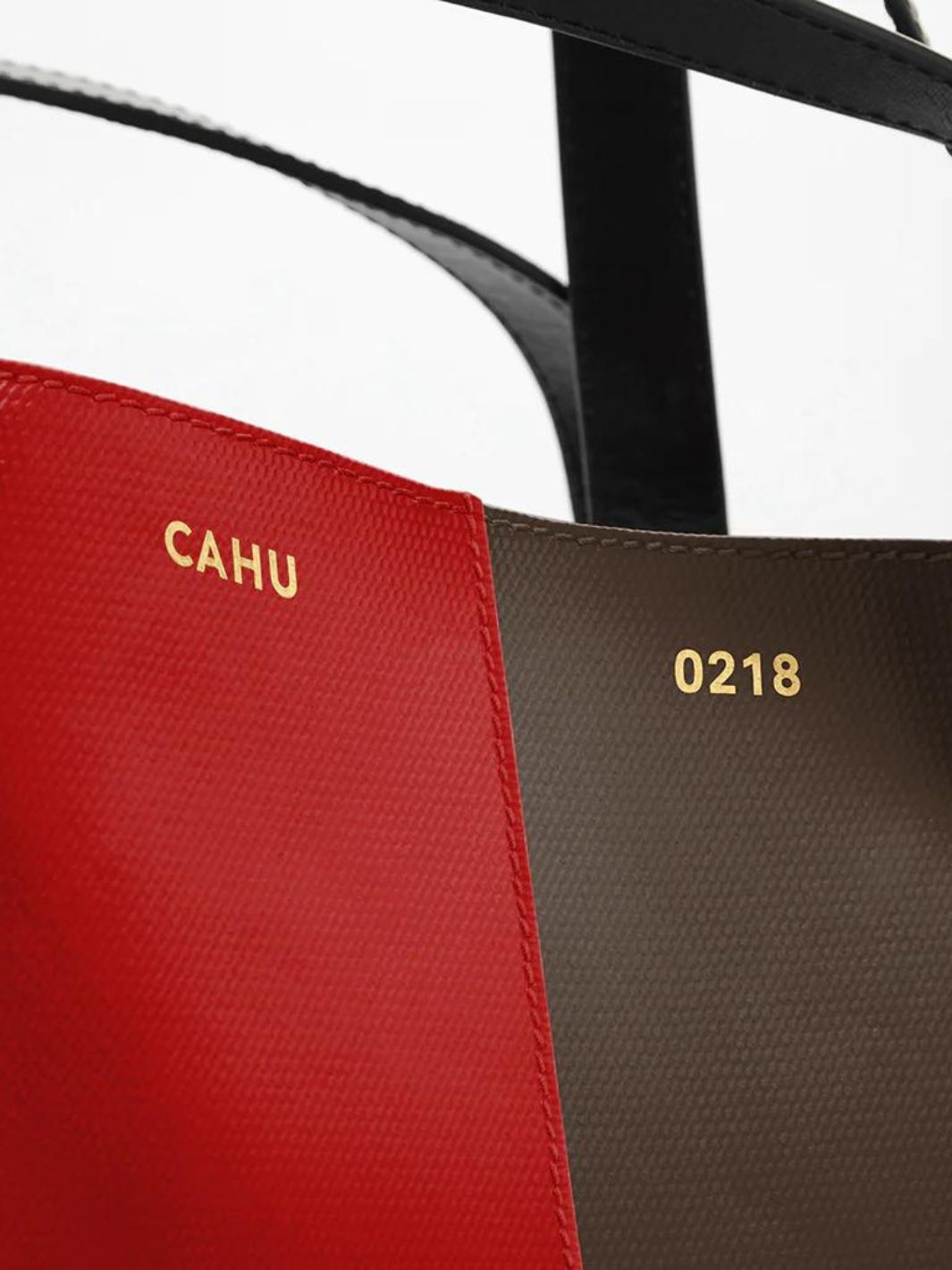 Cahu Bags Tote Bag | Pratique Medium Military Red/Brown