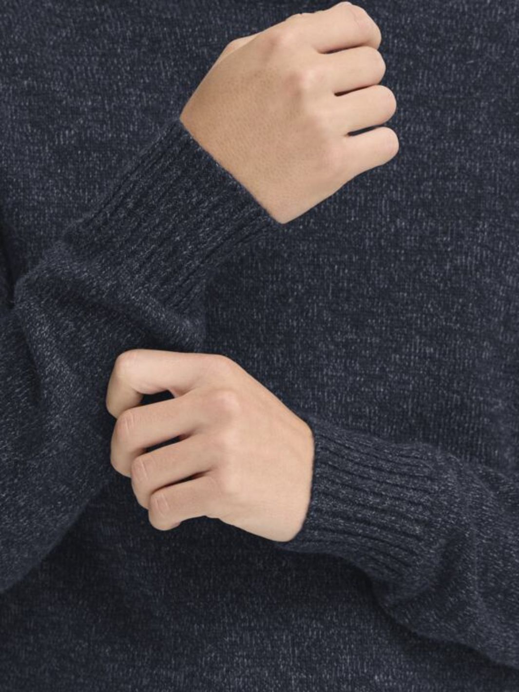 Casual Friday Sweaters Genser | Ante Mélange Knit Dark Navy