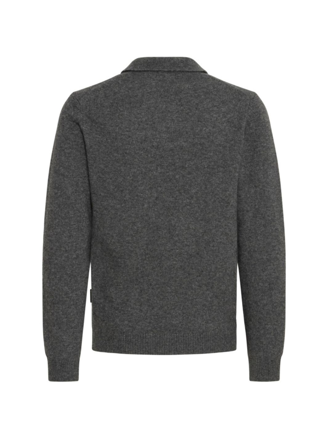 Casual Friday Sweaters Genser | Karl Lambswool Knit Polo Dark Grey