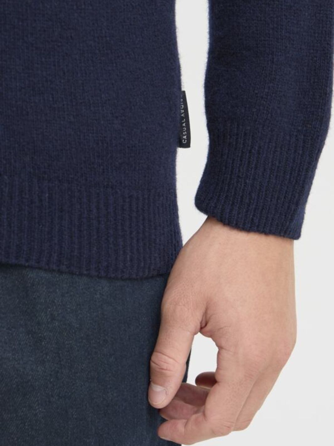 Casual Friday Sweaters Genser | Karl Lambswool Knit Polo Navy