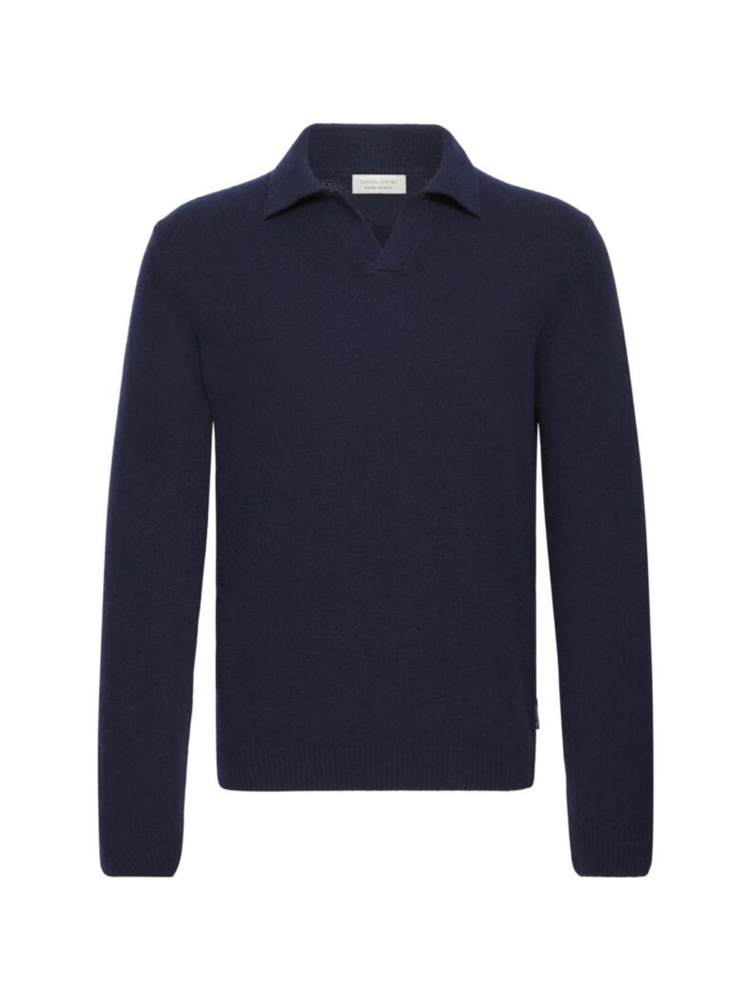 Casual Friday Sweaters Genser | Karl Lambswool Knit Polo Navy
