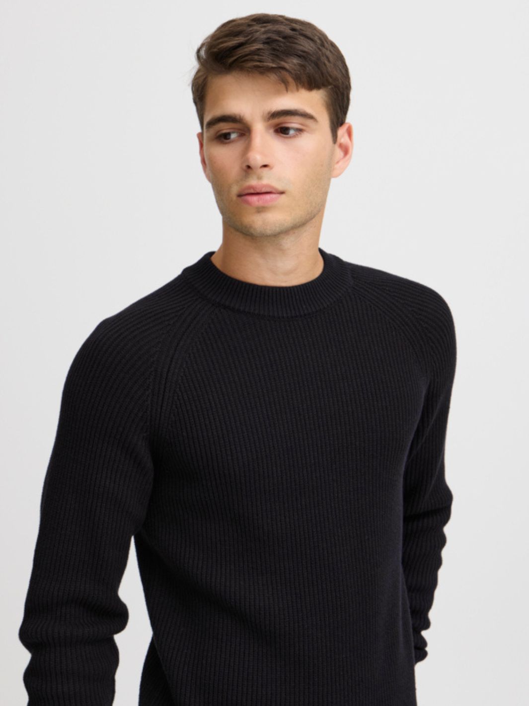 Casual Friday Sweaters Genser | Raglan Rib Crew Navy