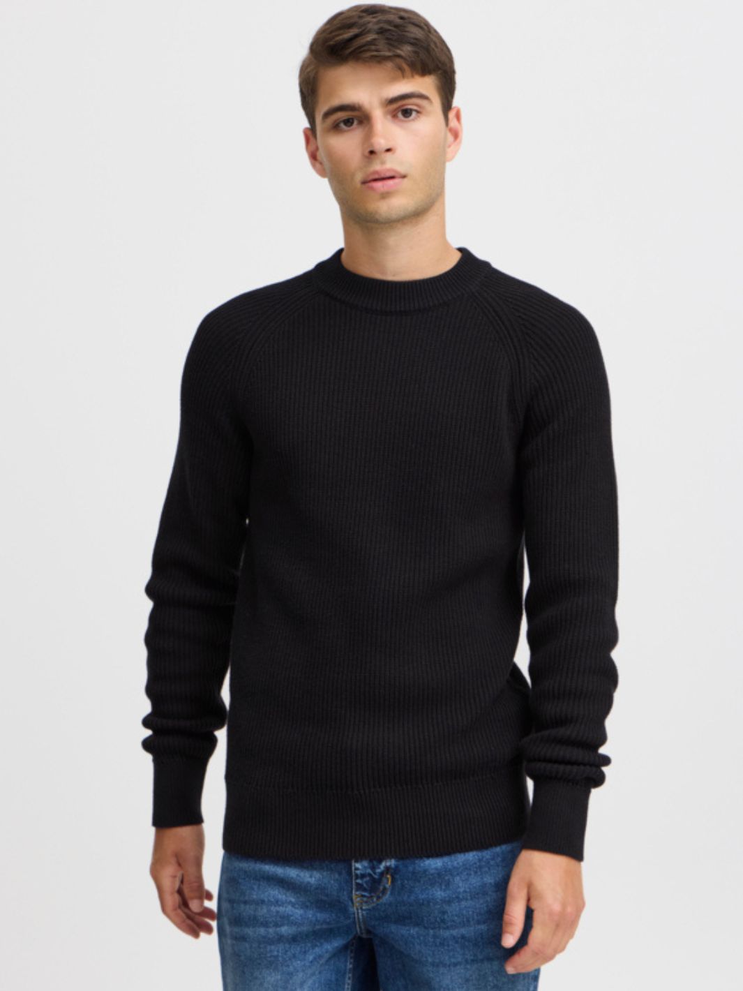 Casual Friday Sweaters Genser | Raglan Rib Crew Navy