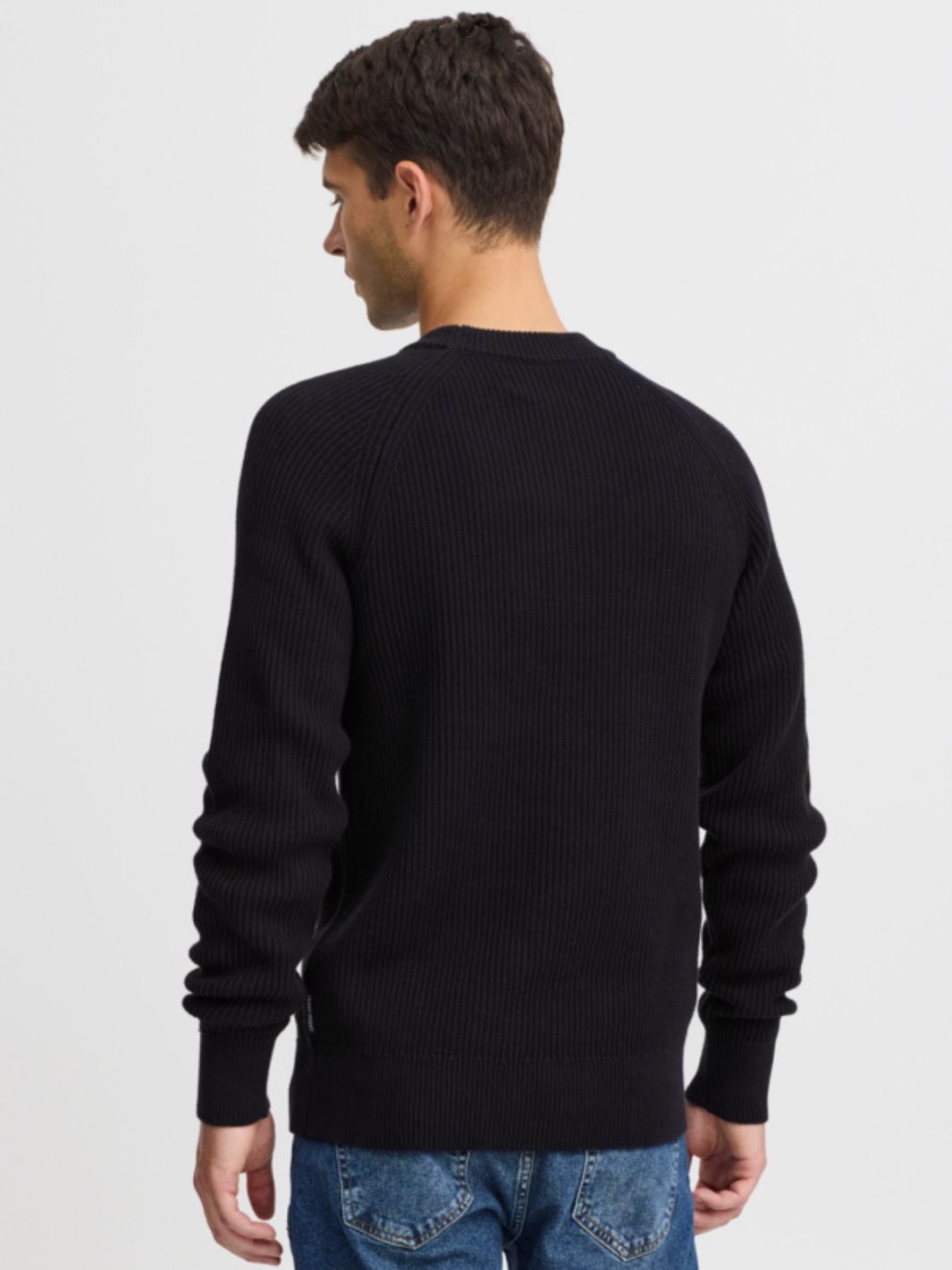 Casual Friday Sweaters Genser | Raglan Rib Crew Navy