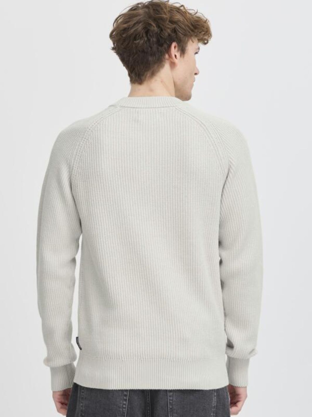 Casual Friday Sweaters Genser | Raglan Rib Crew Off-White