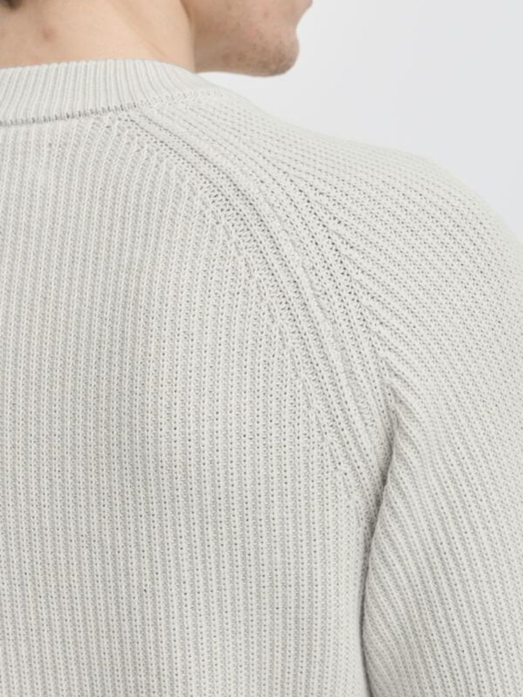 Casual Friday Sweaters Genser | Raglan Rib Crew Off-White