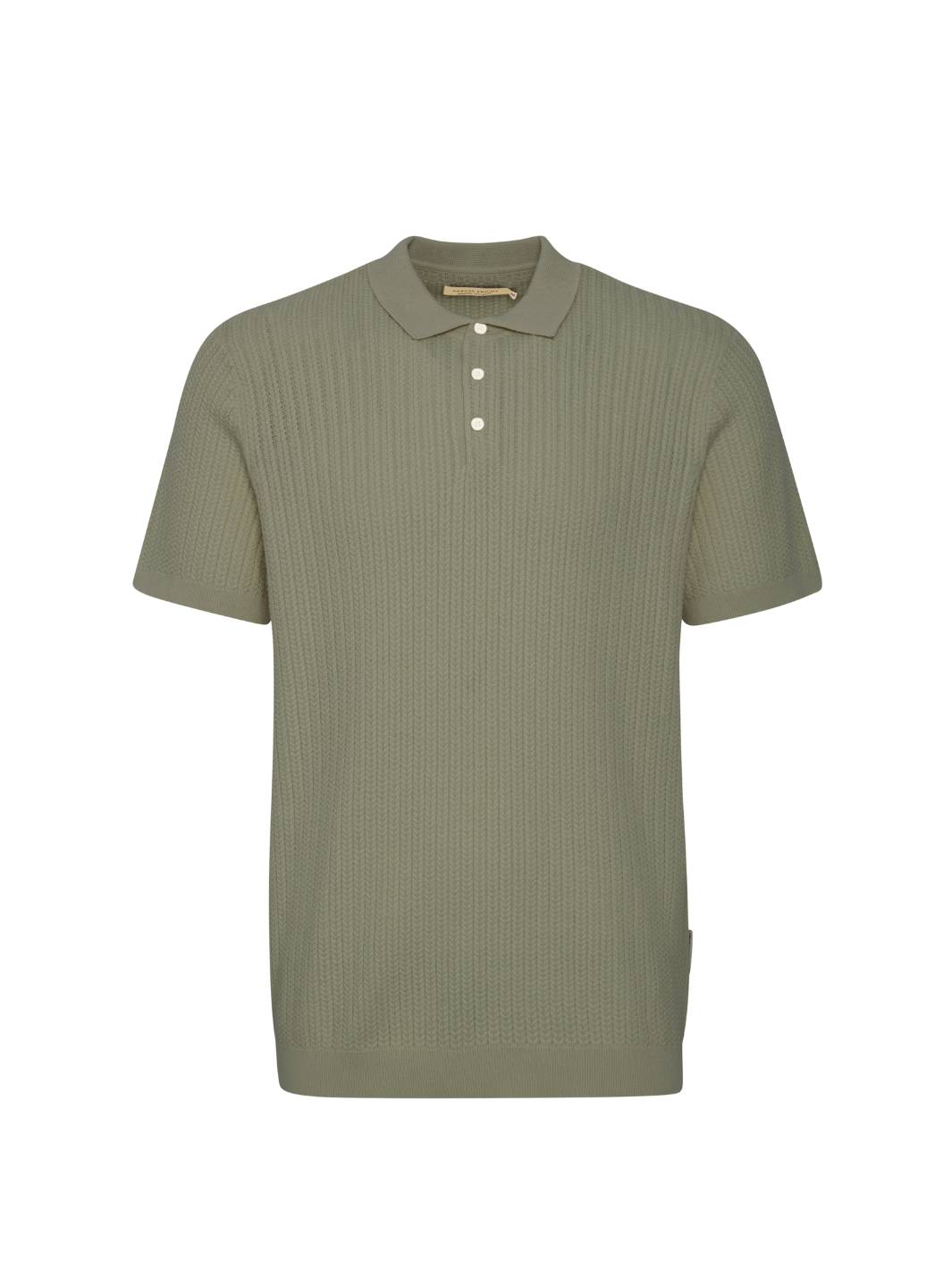 Casual Friday Tees & Longsleeves T-Shirt | Karl Structured Knit Polo Agave Green