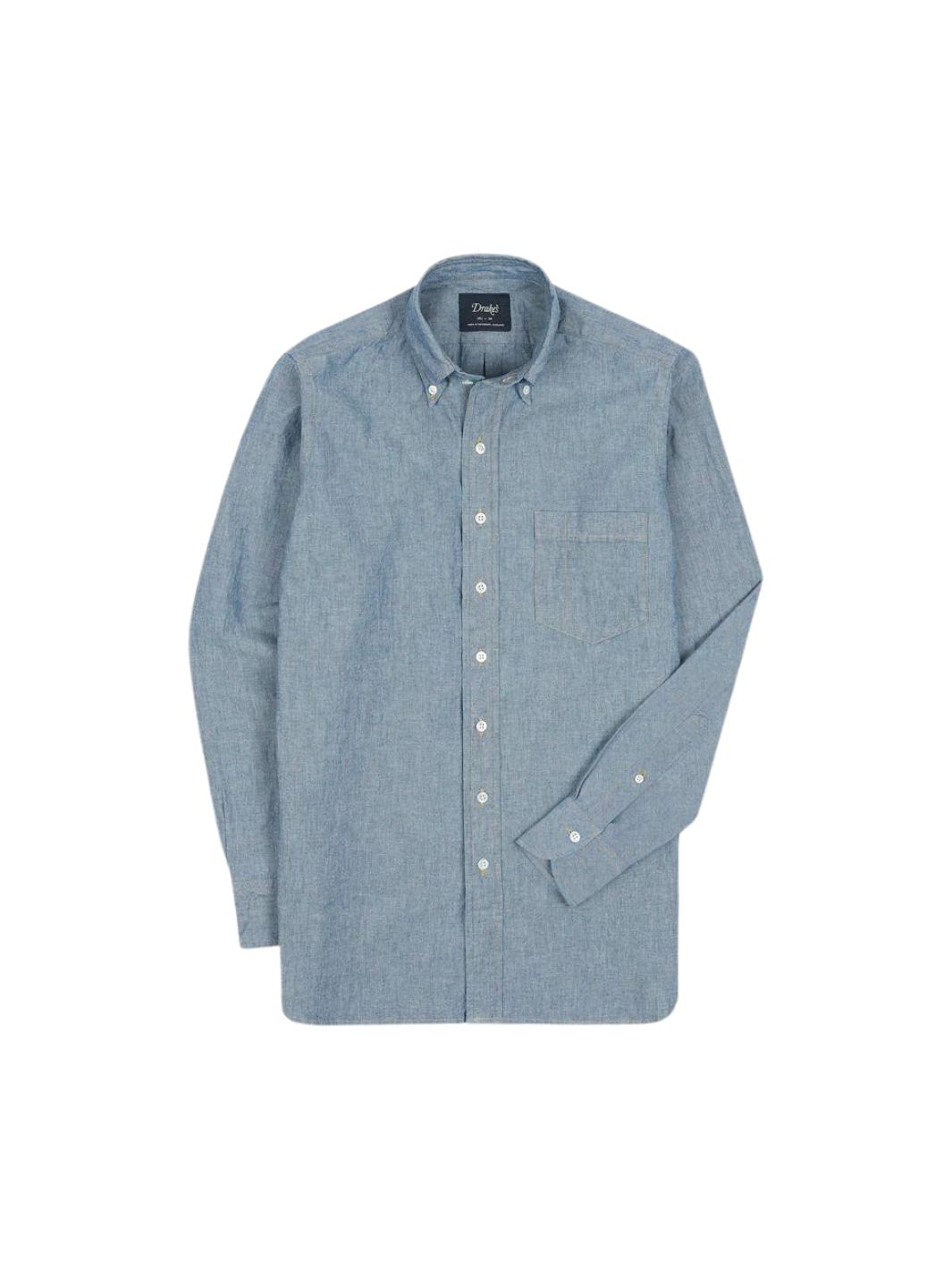 Drake's Shirts Skjorte | Chambray Button Shirt Light Blue