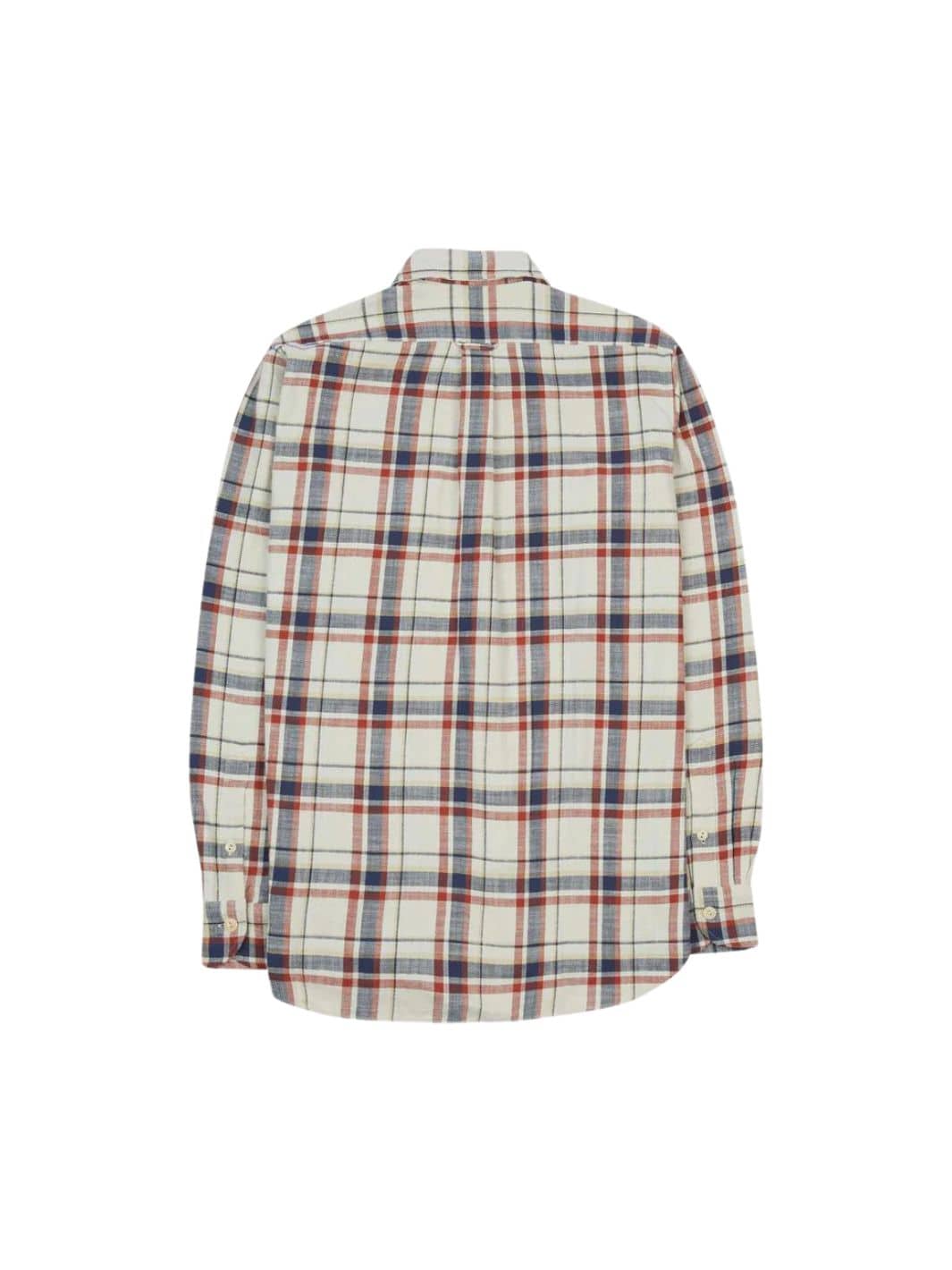 Drake's Shirts Skjorte | Checked Slub Work Shirt Navy Red