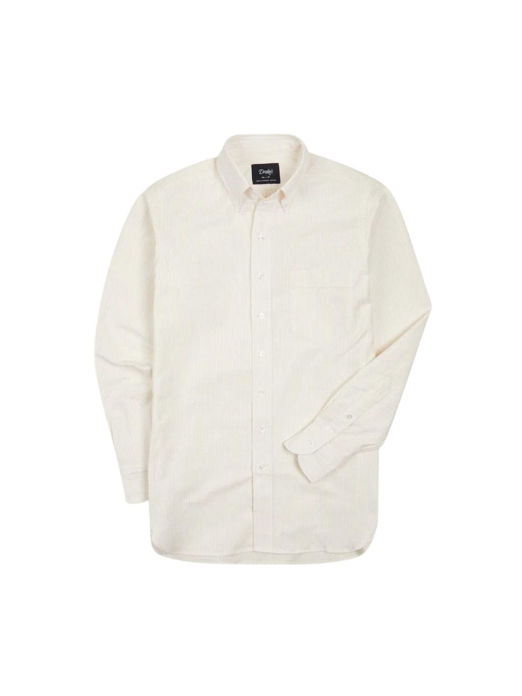 Drake's Shirts Skjorte | Ticking Stripe Oxfort Shirt Cream