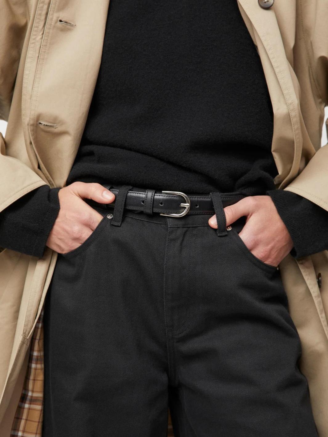 Fall Winter Spring Summer Accessories Belte | Classic Leather Belt Jet Black