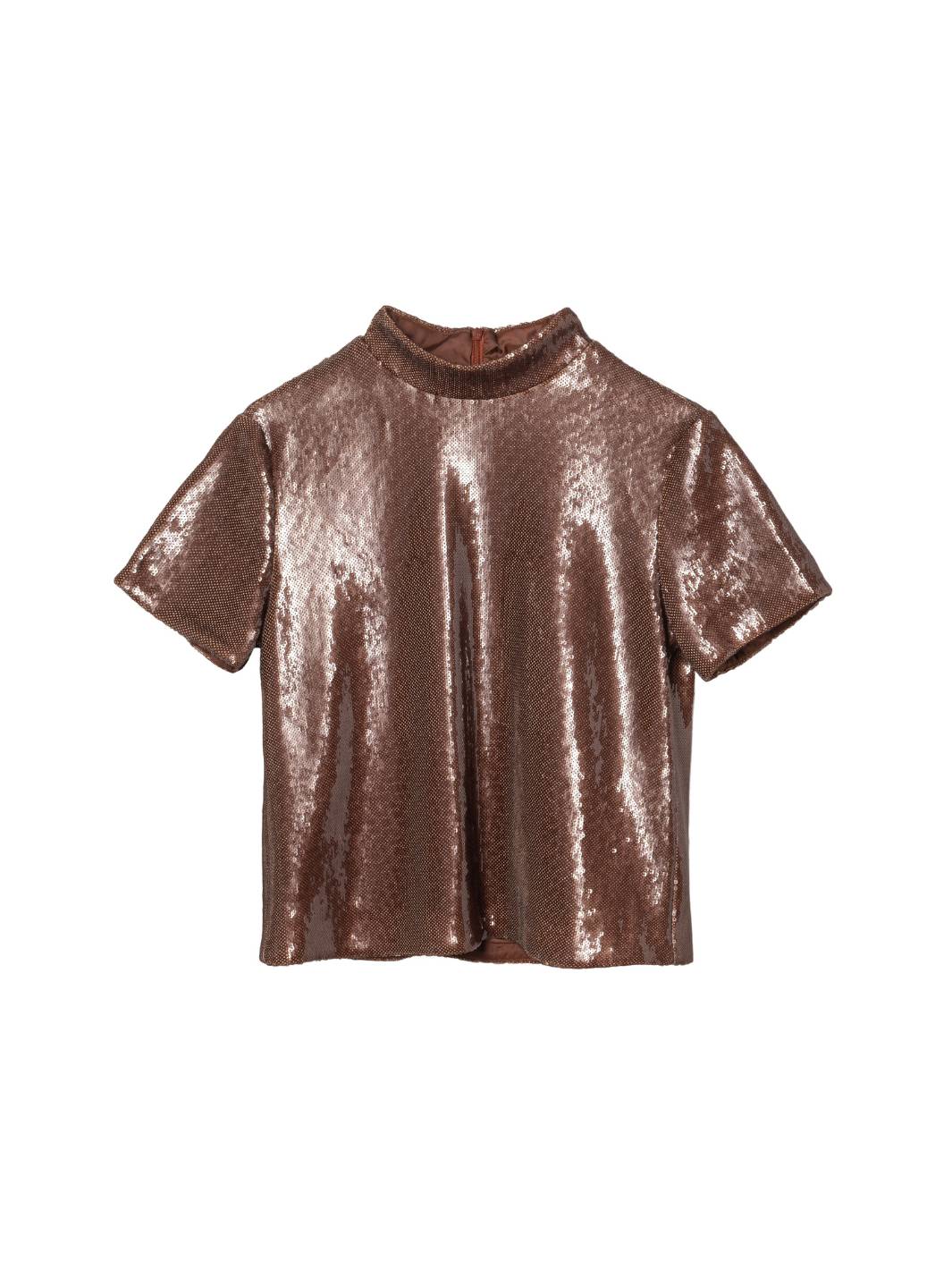 Fall Winter Spring Summer Blouses Topp | Mineral Sequin Top Cola