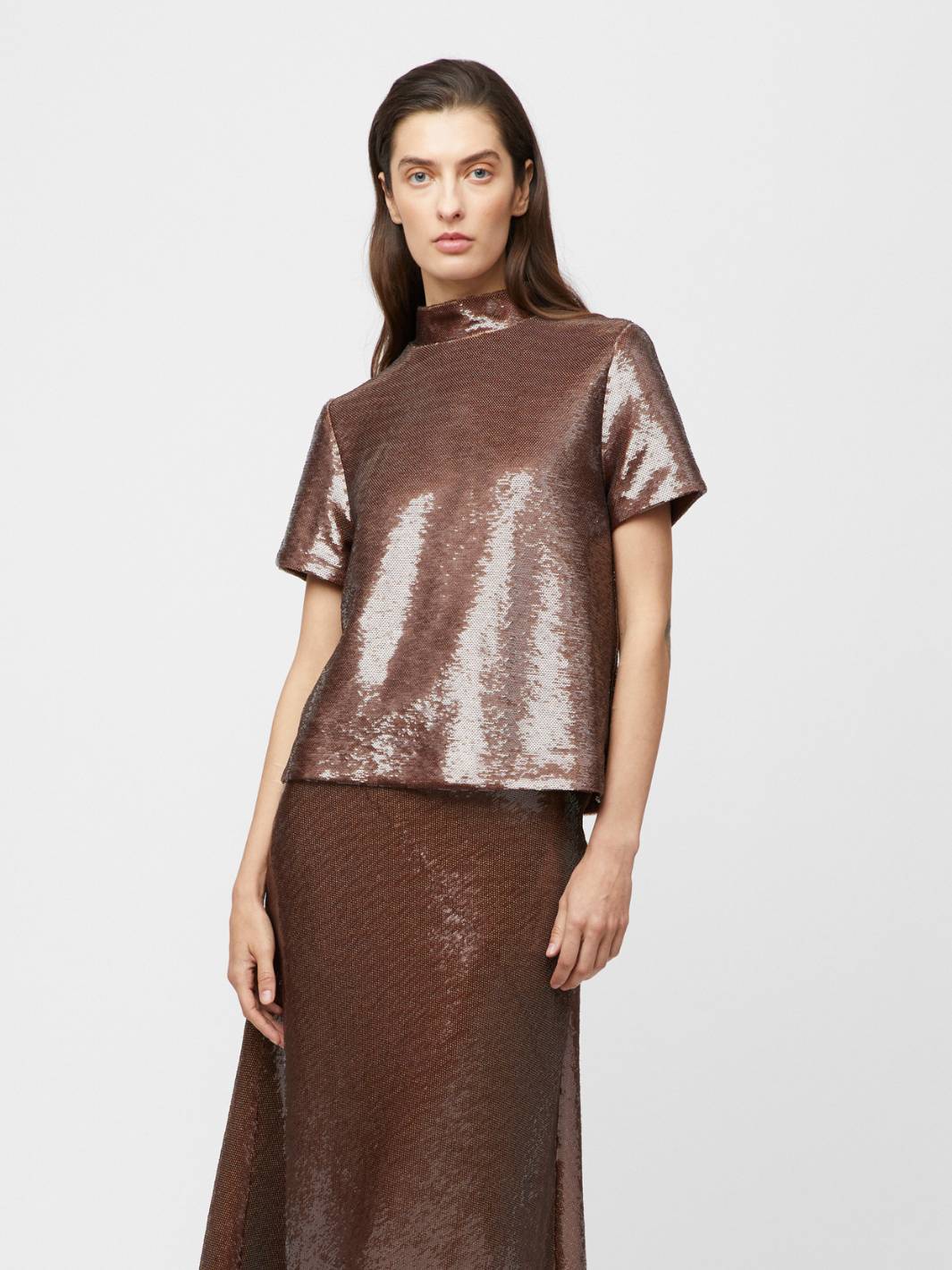 Fall Winter Spring Summer Blouses Topp | Mineral Sequin Top Cola