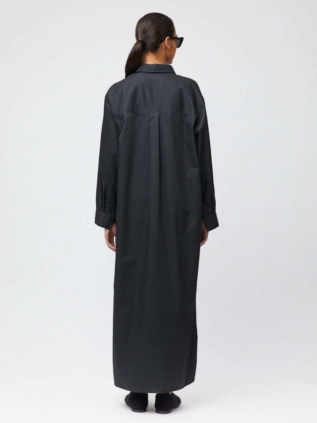 Fall Winter Spring Summer Dresses Kjole | Costal Shirt Dress Jet Black