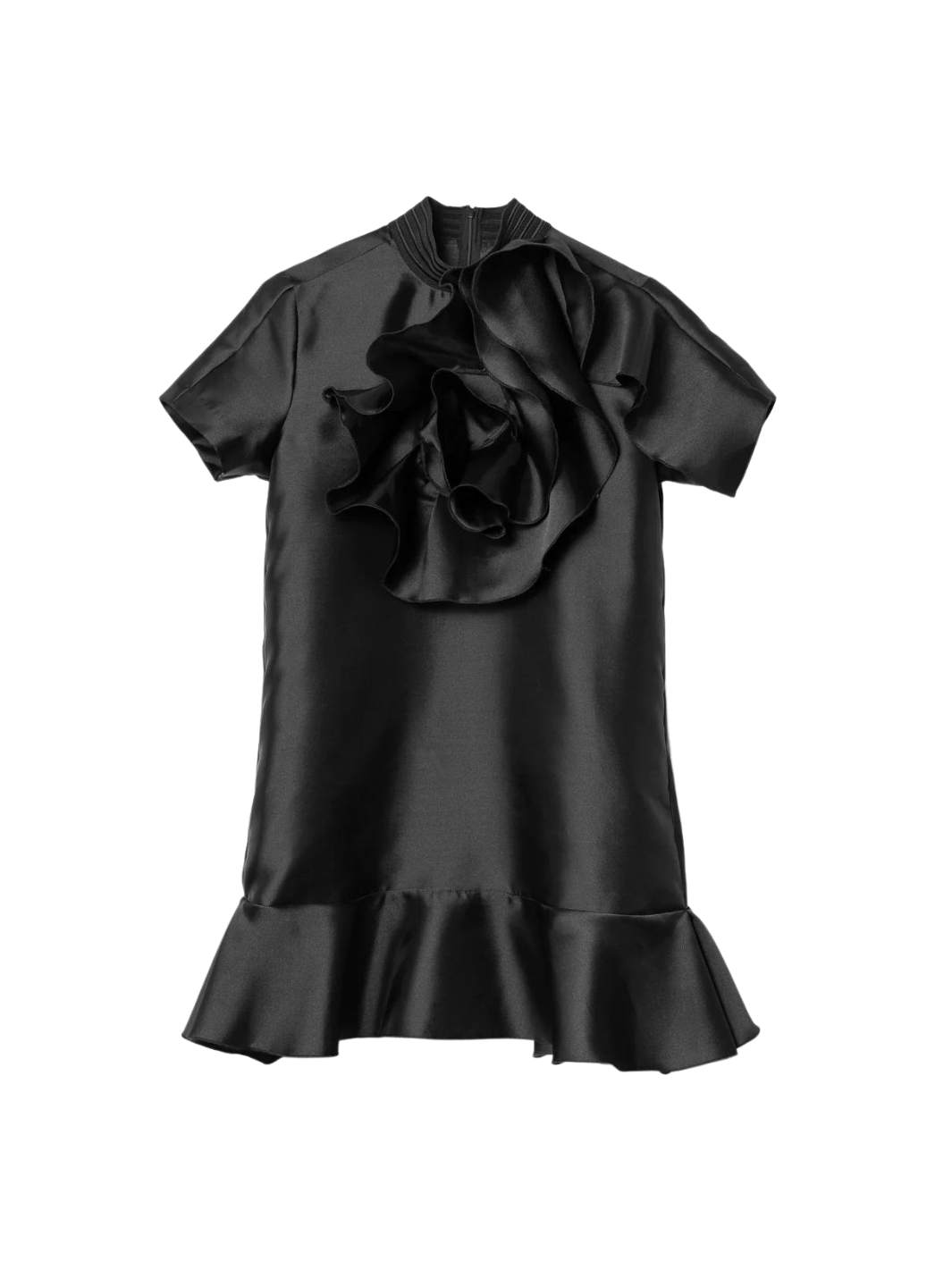 Fall Winter Spring Summer Dresses Kjole | Rococco Frill Dress Jet Black