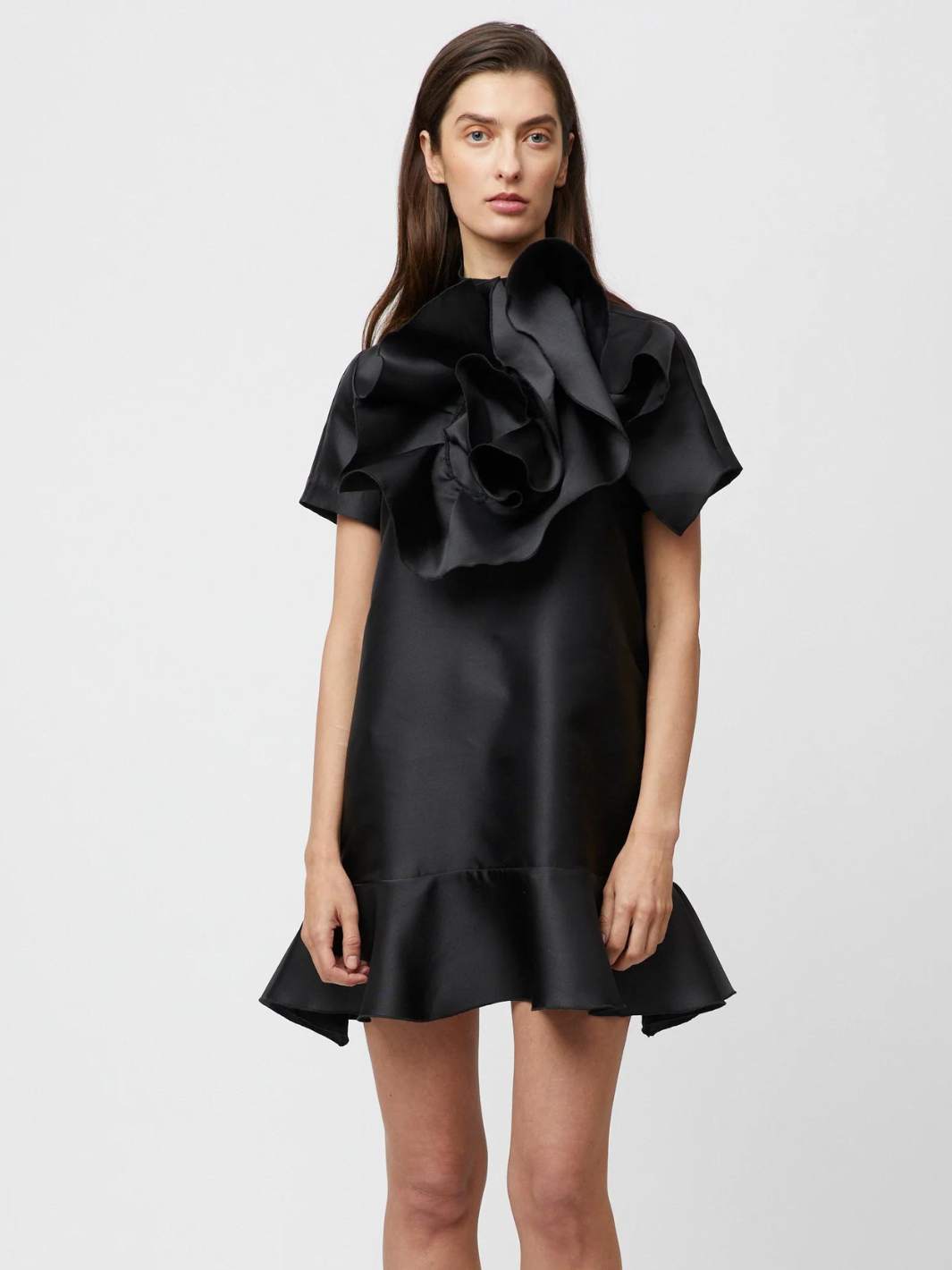 Fall Winter Spring Summer Dresses Kjole | Rococco Frill Dress Jet Black