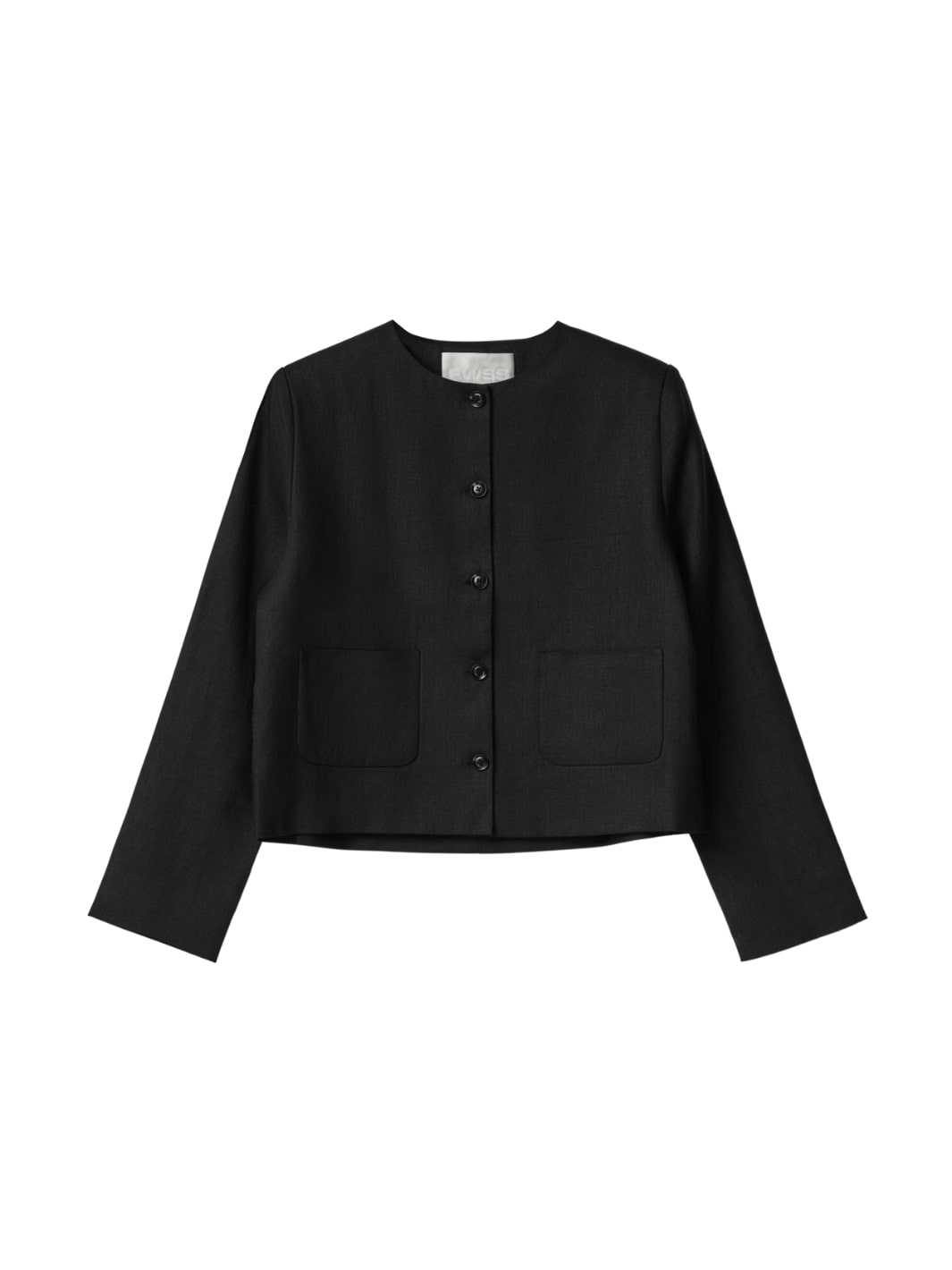 Fall Winter Spring Summer Jackets Jakke | Linen Monaco Jacket Jet Black