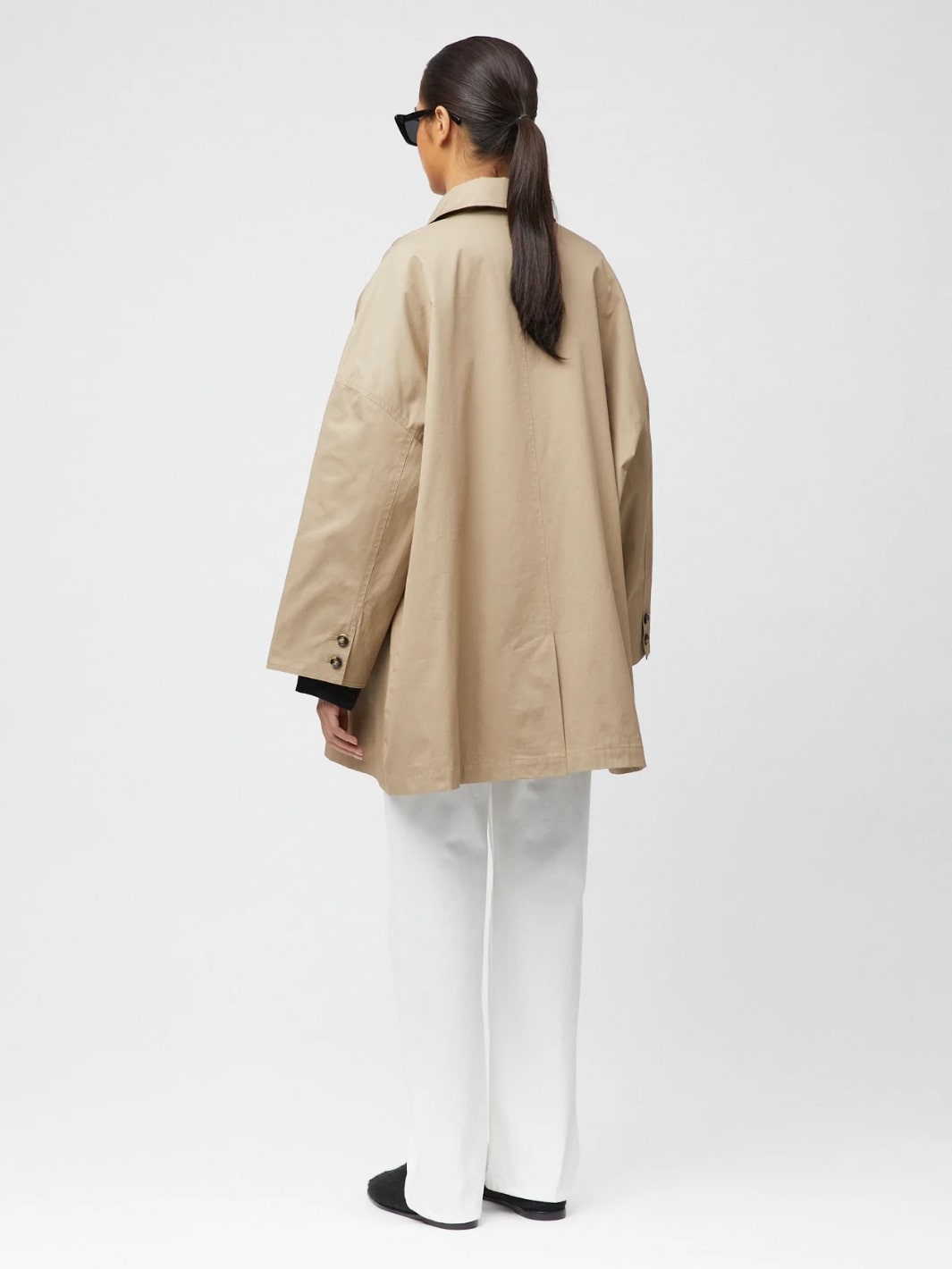 Fall Winter Spring Summer Jackets Jakke | Marine Oversized Trench Coat Khaki
