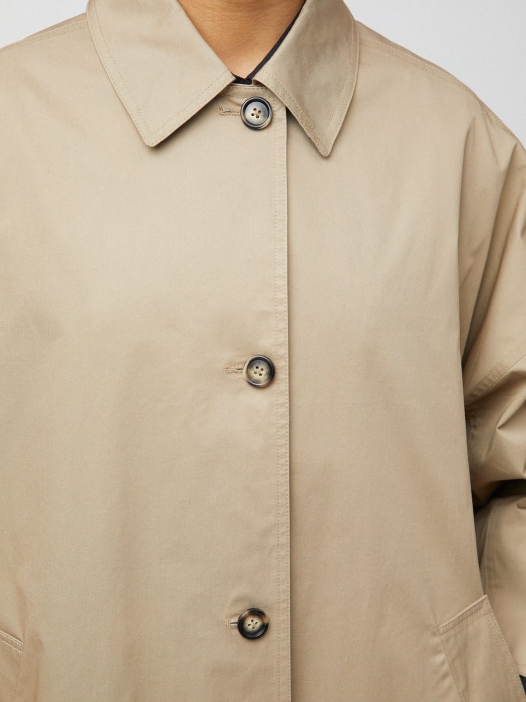 Fall Winter Spring Summer Jackets Jakke | Marine Oversized Trench Coat Khaki