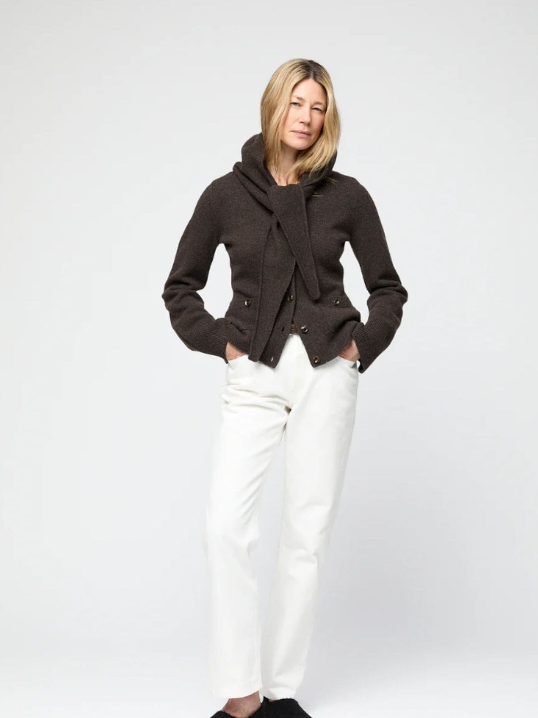 Fall Winter Spring Summer Knit Cardigan | Adele Cardigan Coffee