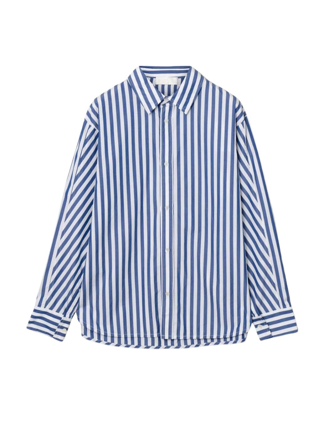 Fall Winter Spring Summer Shirts Skjorte | Coastal Shirt Navy Stripe