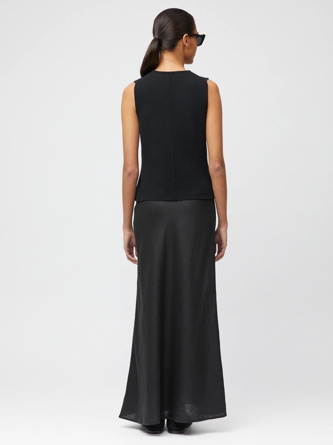 Fall Winter Spring Summer Tops Vest | Milano Knit Vest Jet Black